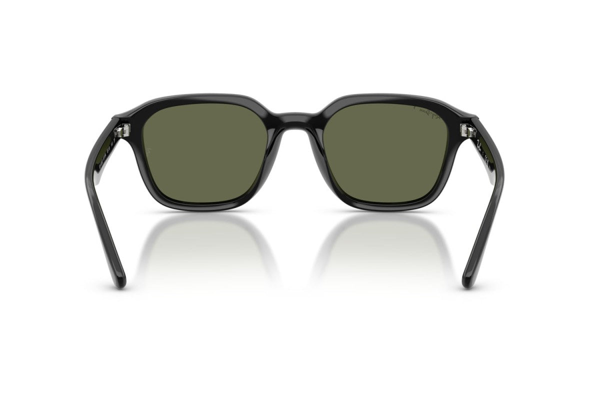 Ray-Ban RB4458D Square Sunglasses in Dark Green / Black, back view