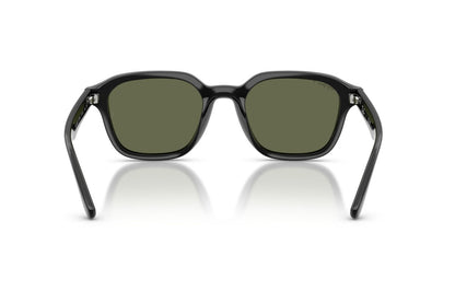 Ray-Ban RB4458D Square Sunglasses in Dark Green / Black, back view