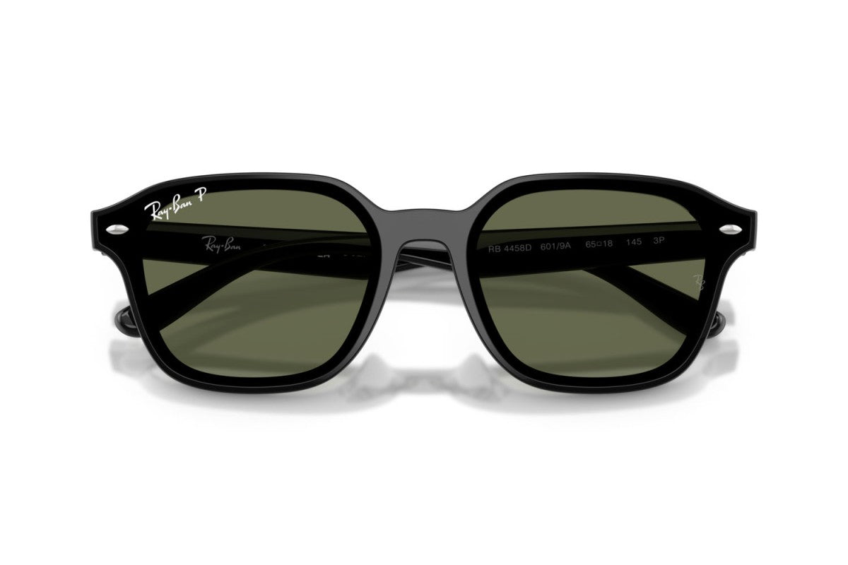 Ray-Ban RB4458D Square Sunglasses in Dark Green / Black, detail view