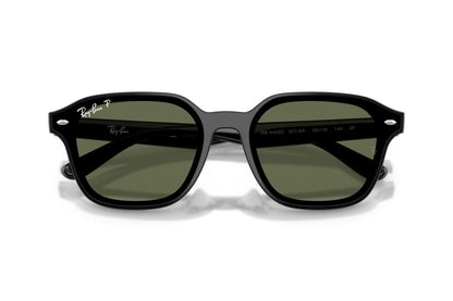 Ray-Ban RB4458D Square Sunglasses in Dark Green / Black, detail view