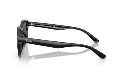 Ray-Ban RB4458D Square Sunglasses in Dark Green / Black, side view