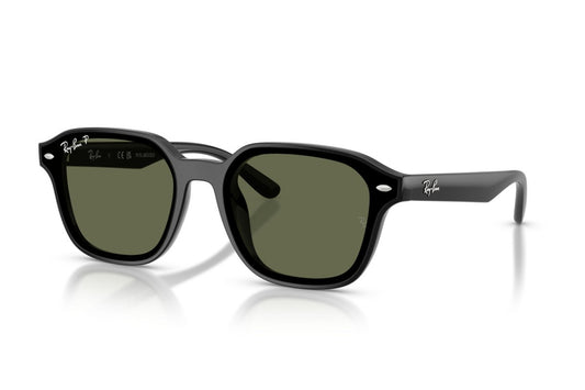 Ray-Ban RB4458D Square Sunglasses in Dark Green / Black, angle view