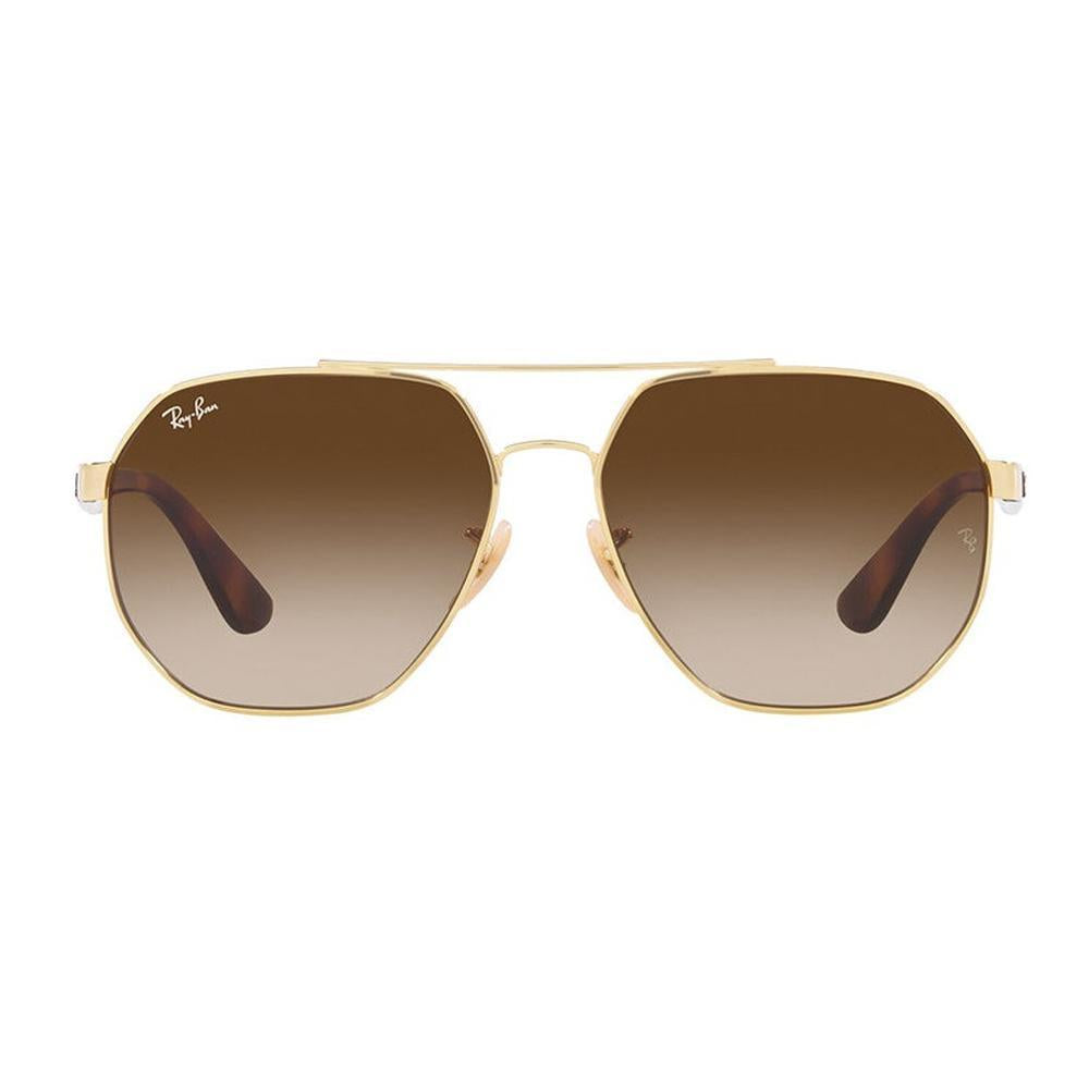 Ray-Ban RB3714I Square Sunglasses in Brown / Gold Havana, front view
