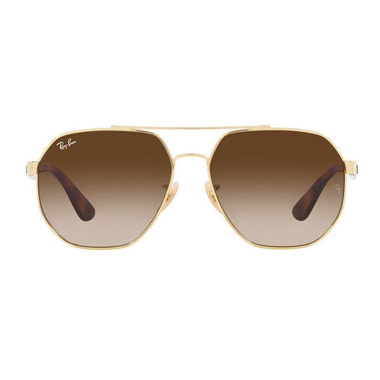 Ray-Ban RB3714I Square Sunglasses in Brown / Gold Havana, front view