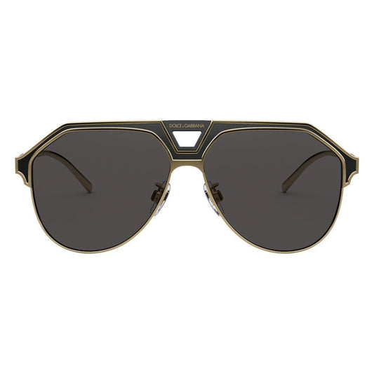 Dolce & Gabbana DG2257S Aviator Sunglasses in Dark Grey / Gold, front view