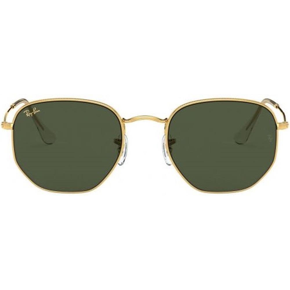 Ray-Ban RB3548 Oval Sunglasses in G-15 Green / Gold, front view