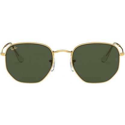 Ray-Ban RB3548 Oval Sunglasses in G-15 Green / Gold, front view