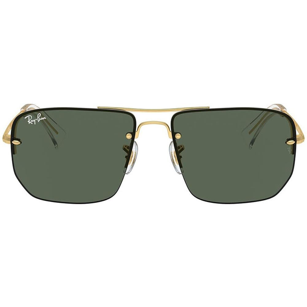 Ray-Ban RB3738I Geometric Sunglasses in Green Gold, front view