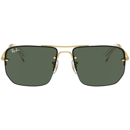 Ray-Ban RB3738I Geometric Sunglasses in Green Gold, front view
