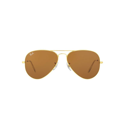 Ray-Ban RB3025I Aviator Sunglasses in Brown Classic Gold, front view