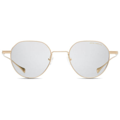 DITA DLX117 Round Eyeglasses in Gold Sand, front view