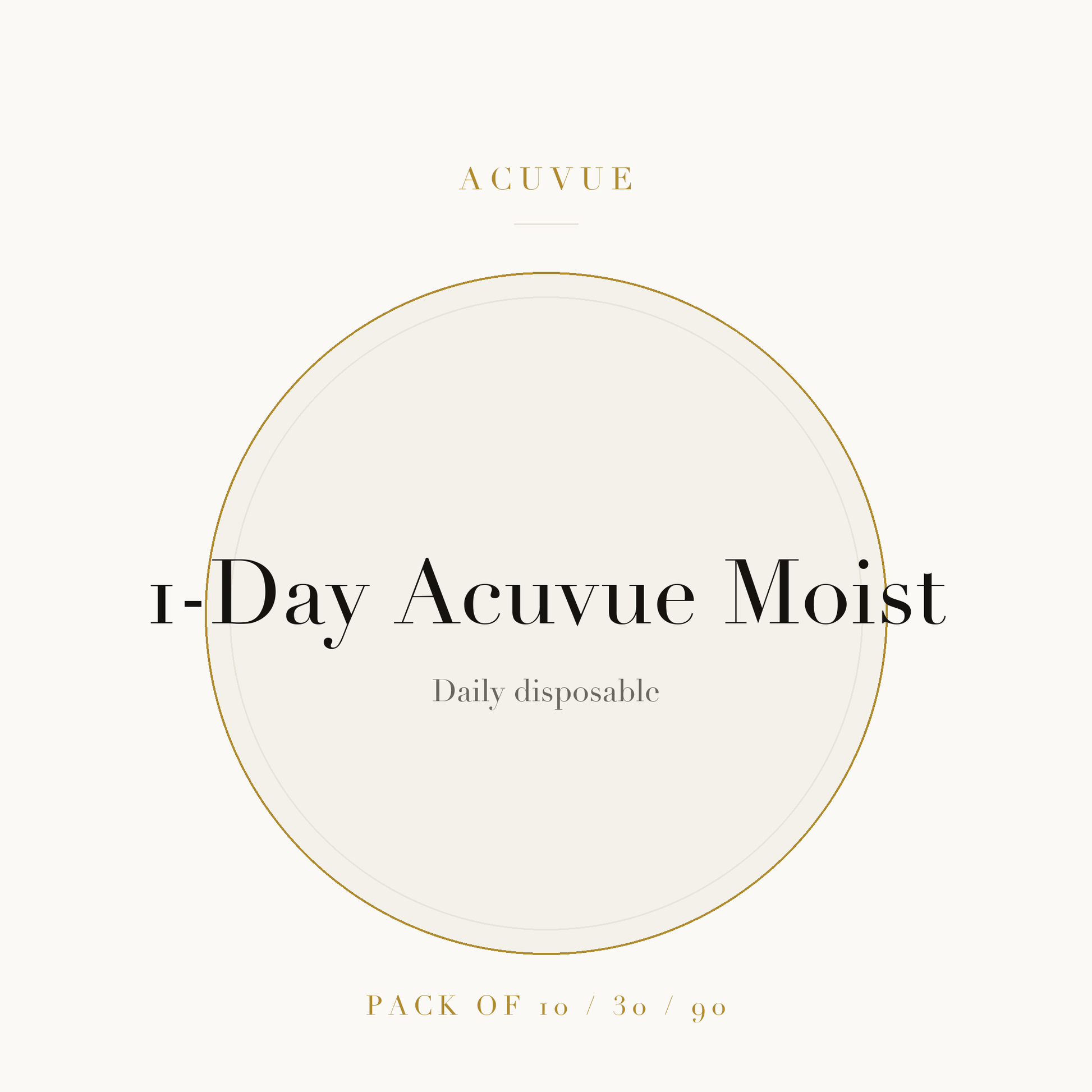 1-Day Acuvue Moist Contact Lenses on ivory plate