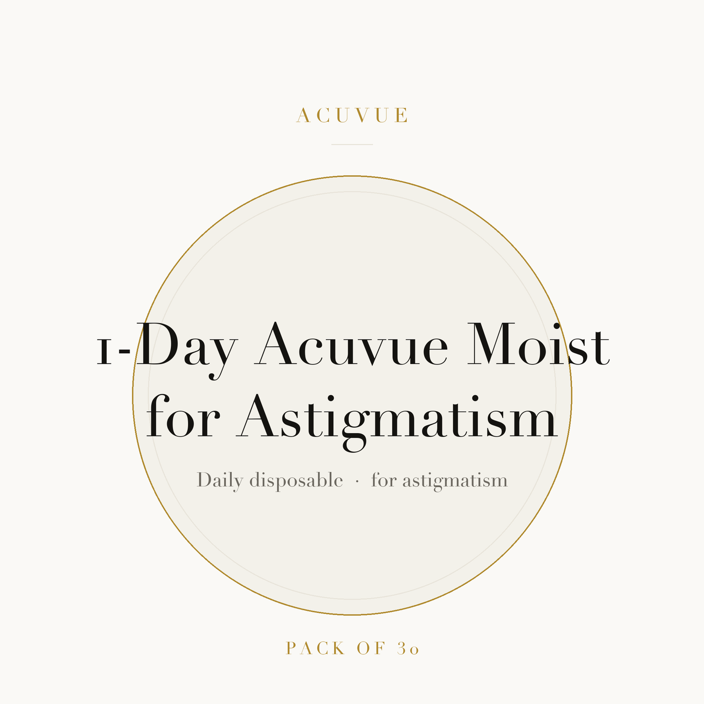 1-Day Acuvue Moist for Astigmatism Contact Lenses on ivory plate