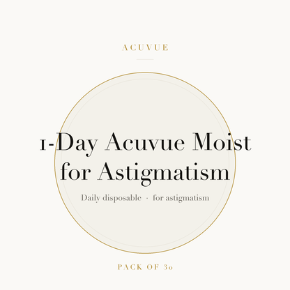 1-Day Acuvue Moist for Astigmatism Contact Lenses on ivory plate