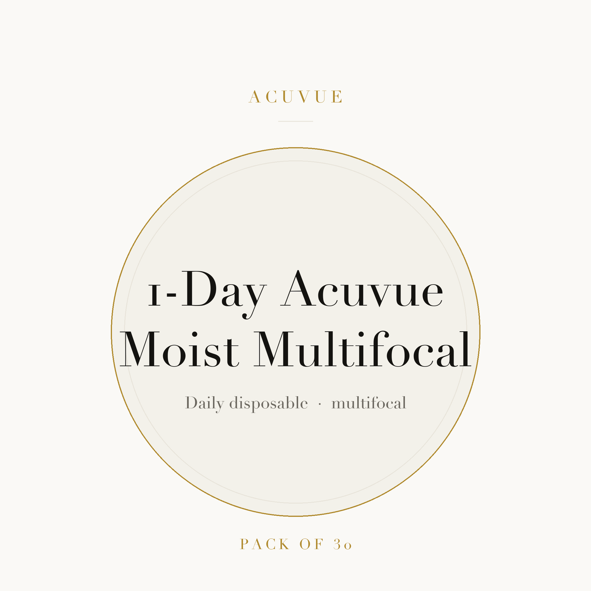 1-Day Acuvue Moist Multifocal Contact Lenses on ivory plate