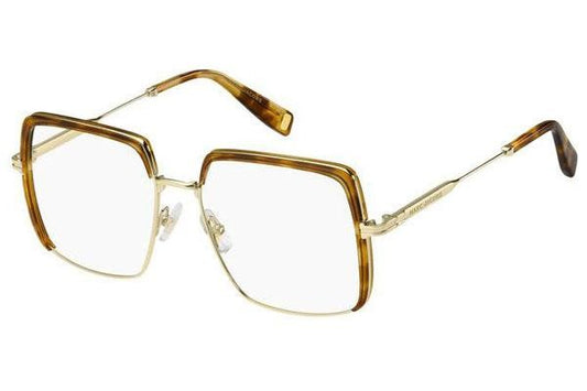 Marc Jacobs MJ1067 Square Eyeglasses in Clear / Gold Havana, angle view