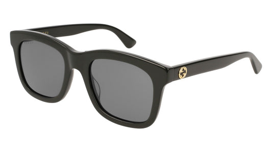 Gucci GG0326S Square Sunglasses in Grey/Black, angle view