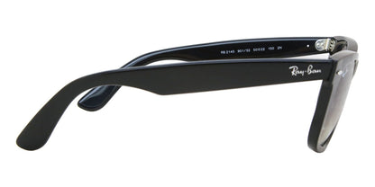 Ray-Ban RB2140 Wayfarer Sunglasses in Gradient Grey / Black, angle view