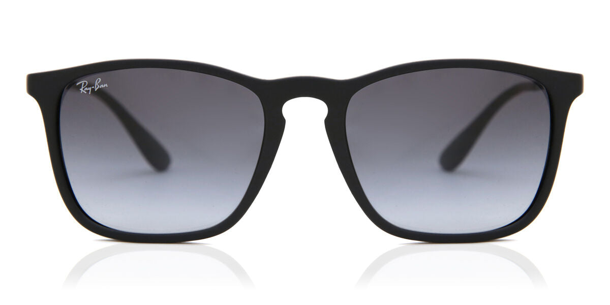Ray-Ban RB4187 Square Sunglasses in Grey Gradient / Rubber Black, front view