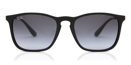 Ray-Ban RB4187 Square Sunglasses in Grey Gradient / Rubber Black, front view