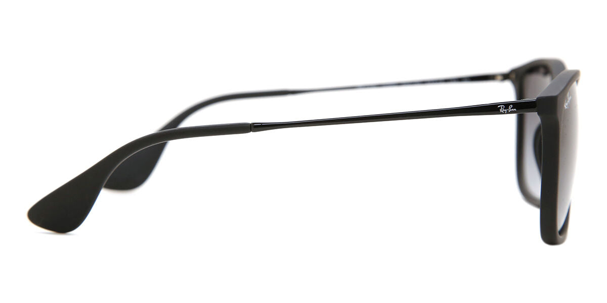 Ray-Ban RB4187 Square Sunglasses in Grey Gradient / Rubber Black, angle view