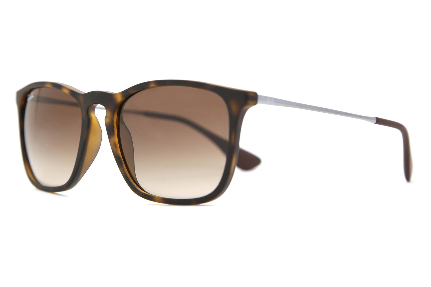 Ray-Ban RB4187 Square Sunglasses in Gradient Brown / Rubber Havana, side view