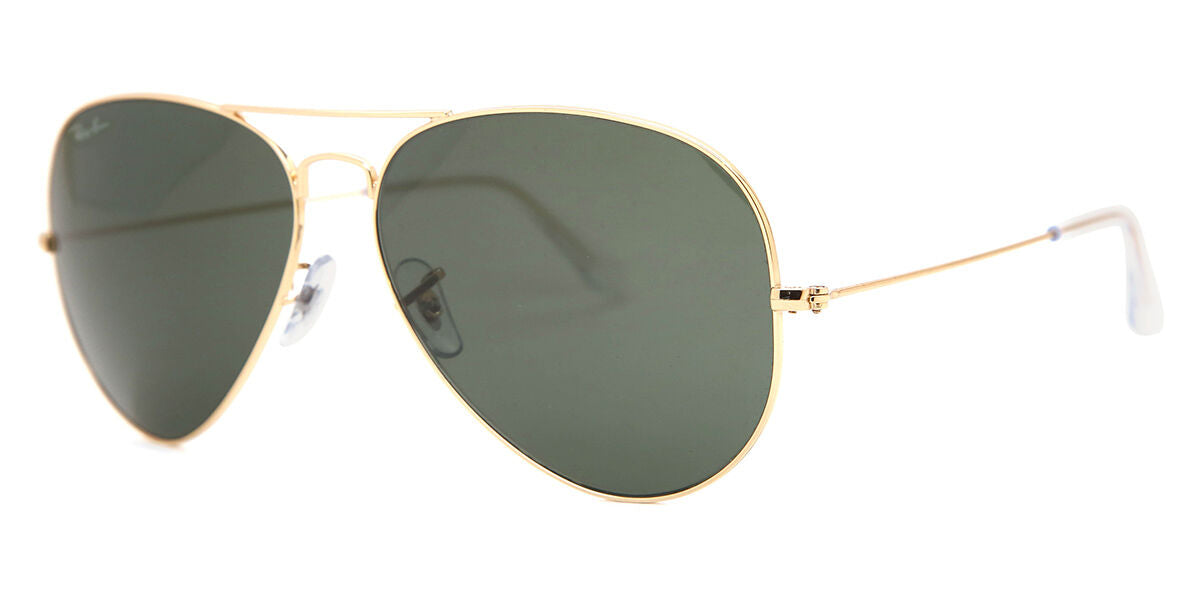 Ray-Ban RB3025I Aviator Sunglasses in Grey Green Gold, side view
