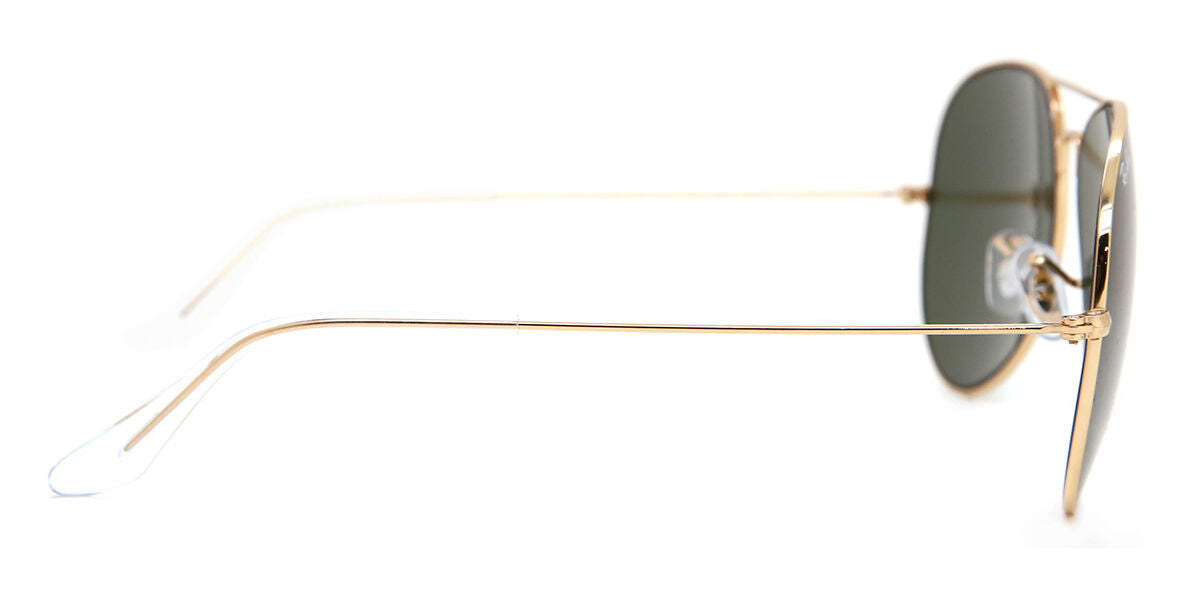 Ray-Ban RB3025I Aviator Sunglasses in Grey Green Gold, angle view