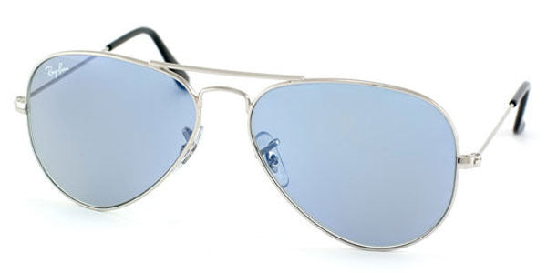 Ray-Ban RB3025 Aviator Sunglasses in Blue/Silver, front view