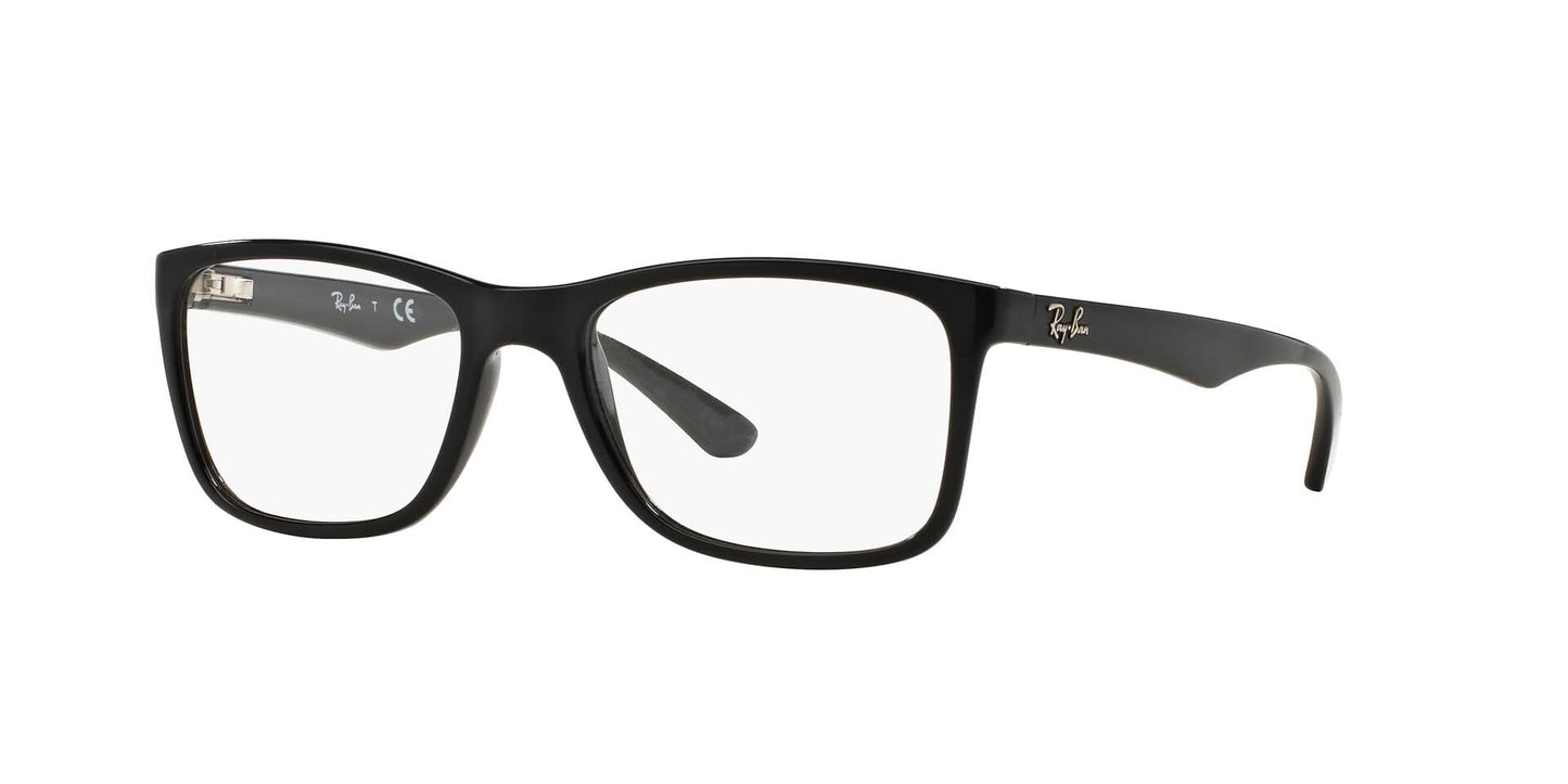 Ray-Ban RX7027I Square Eyeglasses in Black, front view