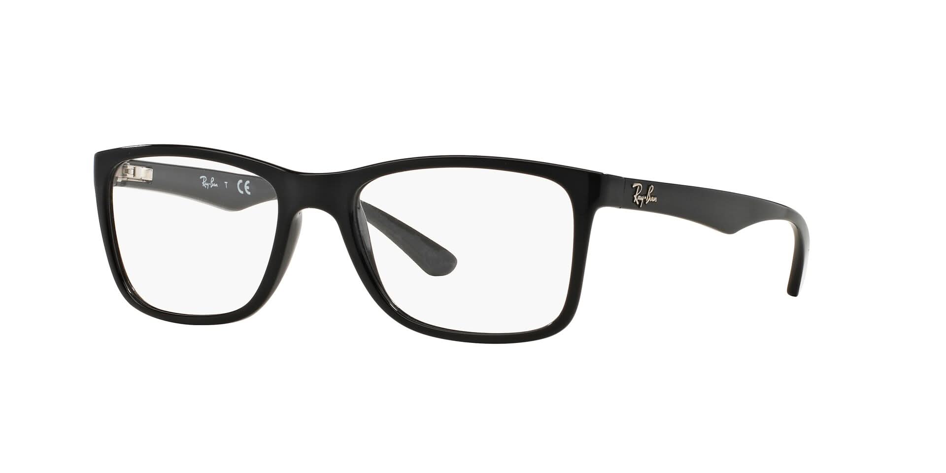 Ray-Ban RX7027I Square Eyeglasses in Black, front view