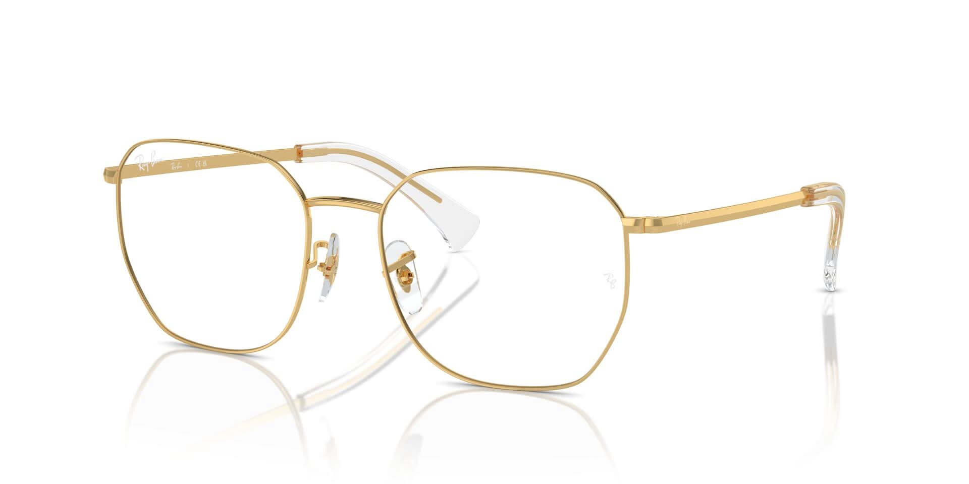 Ray-Ban RX6522I Geometric Eyeglasses in Gold, front view