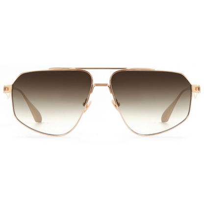 Maybach THE CHIEF 1 Aviator Sunglasses in Light Bronze Gradient / Champagne Gold, side view