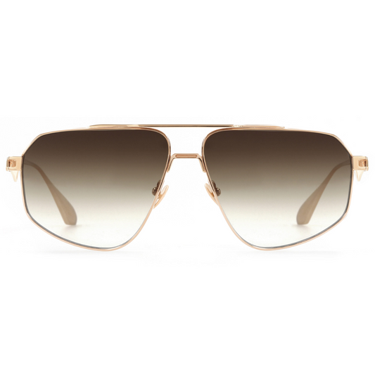 Maybach THE CHIEF 1 Aviator Sunglasses in Light Bronze Gradient / Champagne Gold, side view