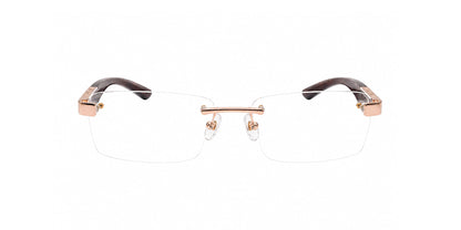 Maybach THE ARTIST III Rectangle Eyeglasses in Clear / Rose Gold Plated, detail view