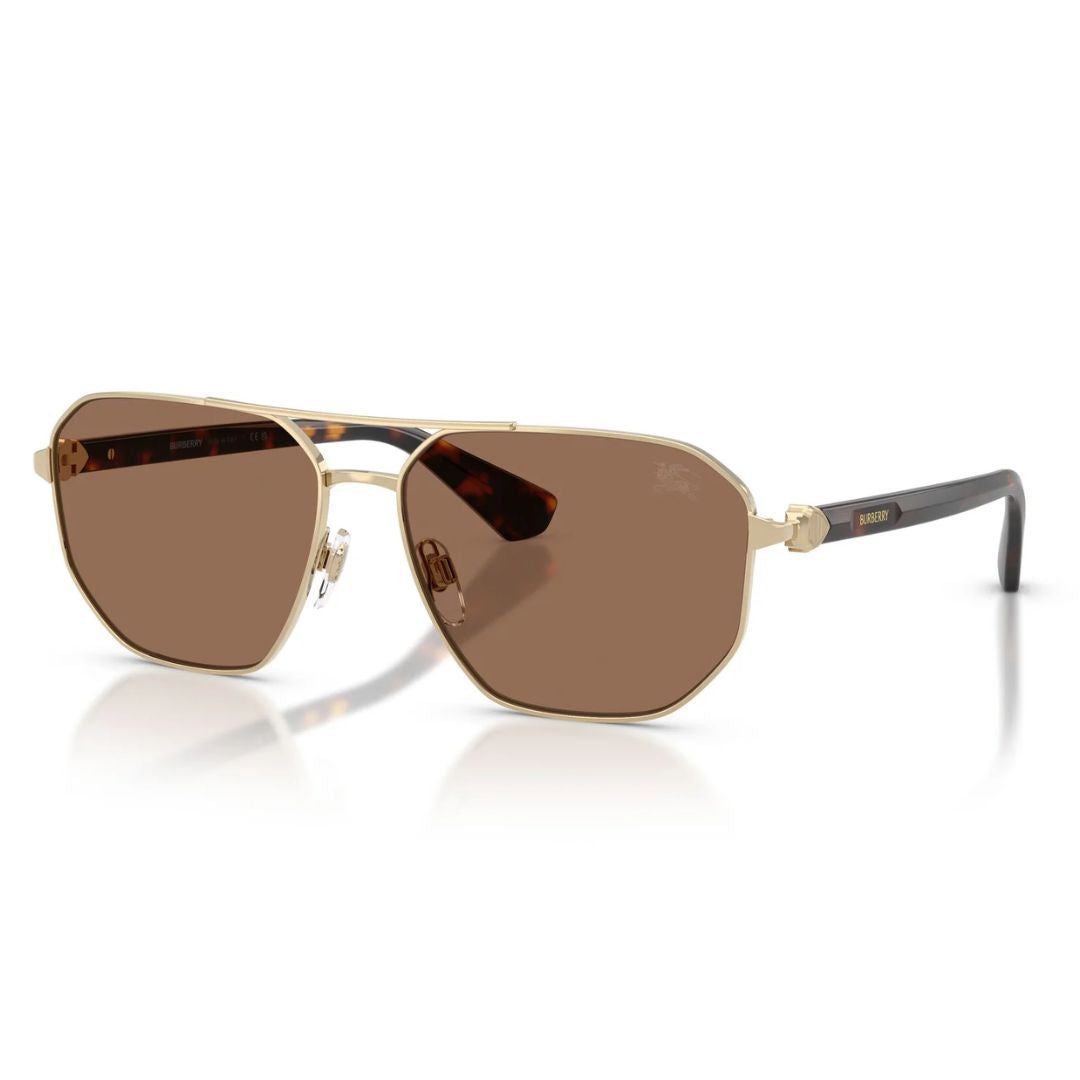 Burberry BE3166 Square Sunglasses in Grey Lenses With Tortoise (Havana) Frame, front view