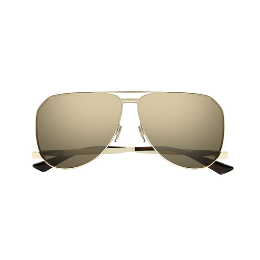 Saint Laurent SL690 Pilot Sunglasses in Brown Gold, front view