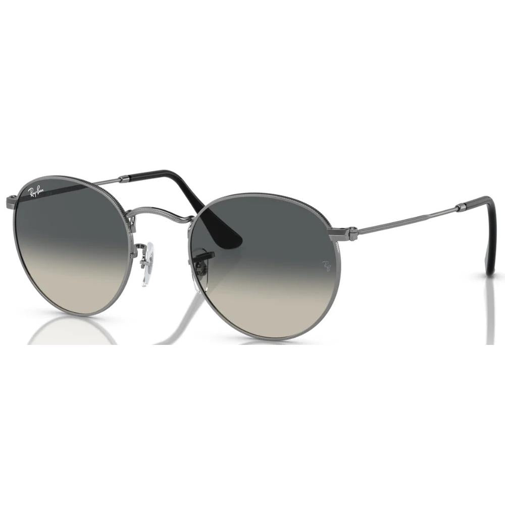 Ray-Ban RB3447I Round Sunglasses in Green Gunmetal, side view