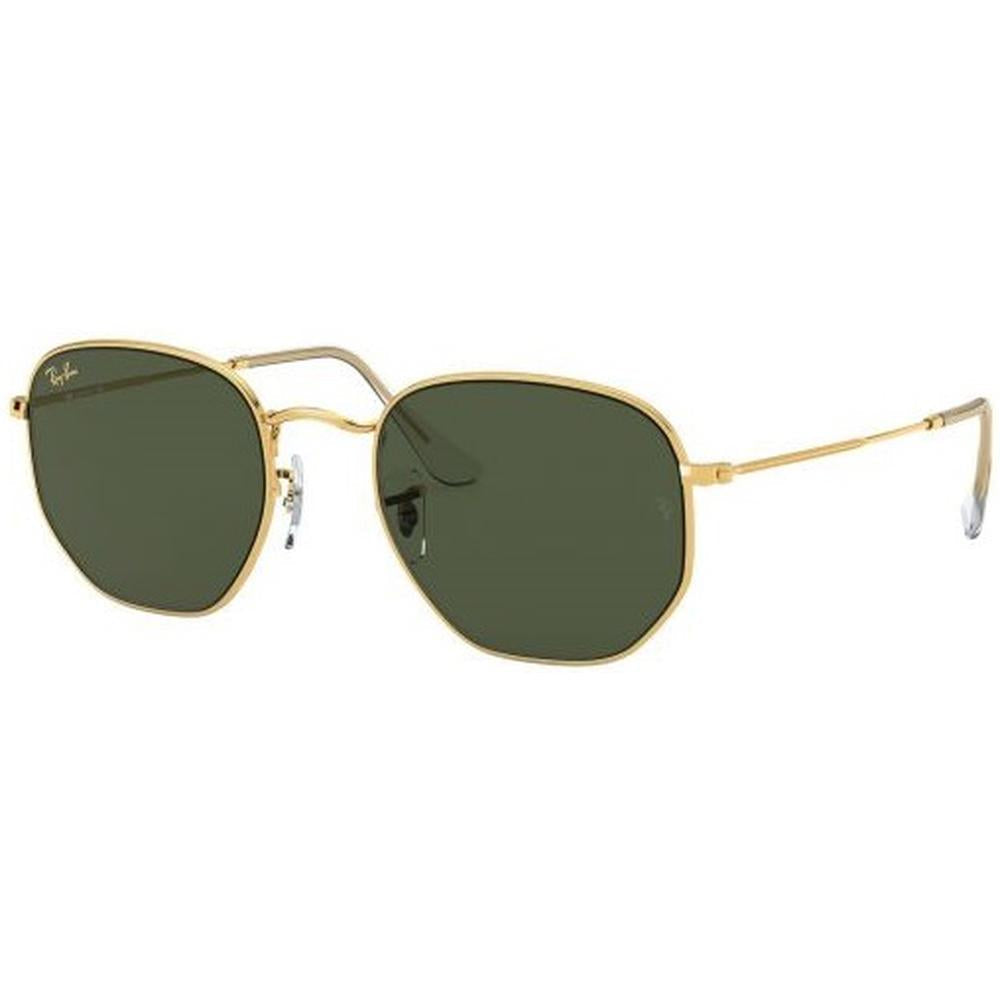 Ray-Ban RB3548 Oval Sunglasses in G-15 Green / Gold, side view