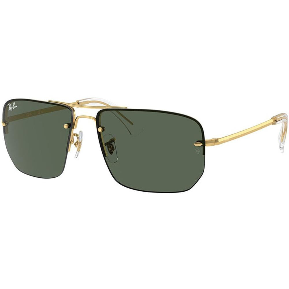 Ray-Ban RB3738I Geometric Sunglasses in Green Gold, angle view