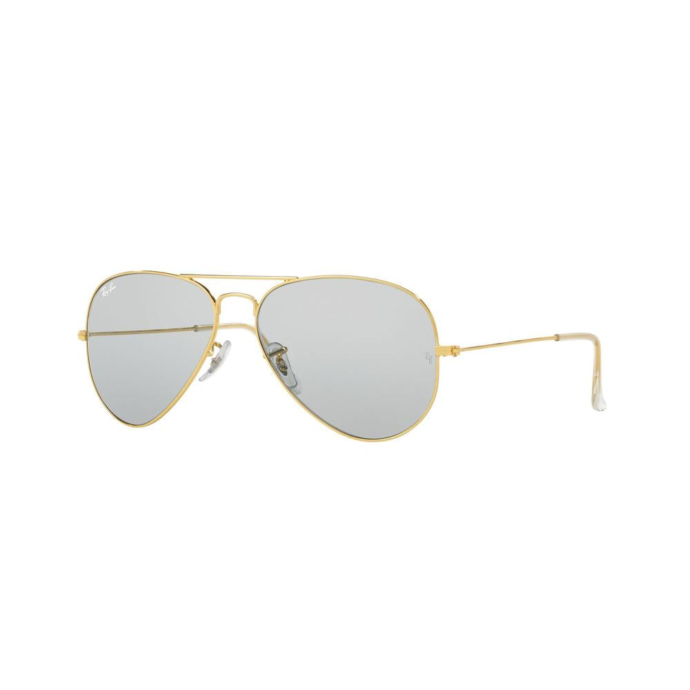 Ray-Ban RB3025I Aviator Sunglasses in Light Grey Gold, side view