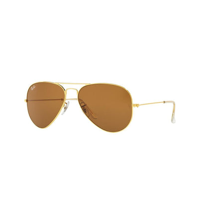 Ray-Ban RB3025I Aviator Sunglasses in Brown Classic Gold, side view