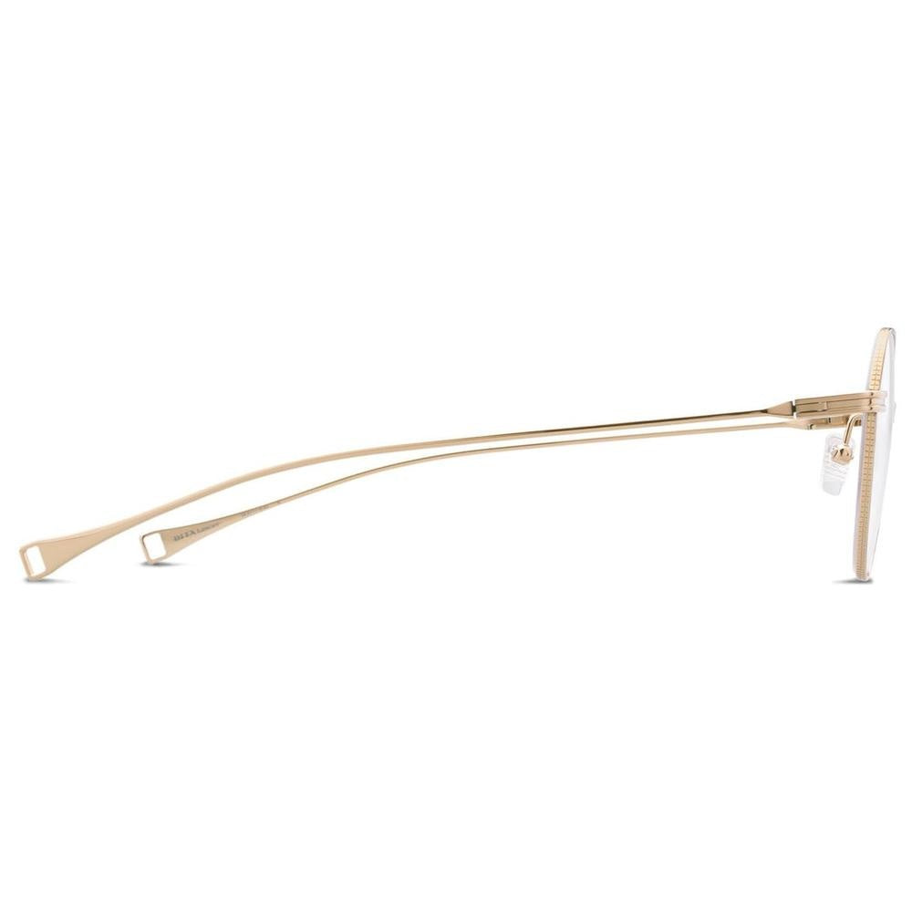 DITA DLX117 Round Eyeglasses in Gold Sand, angle view