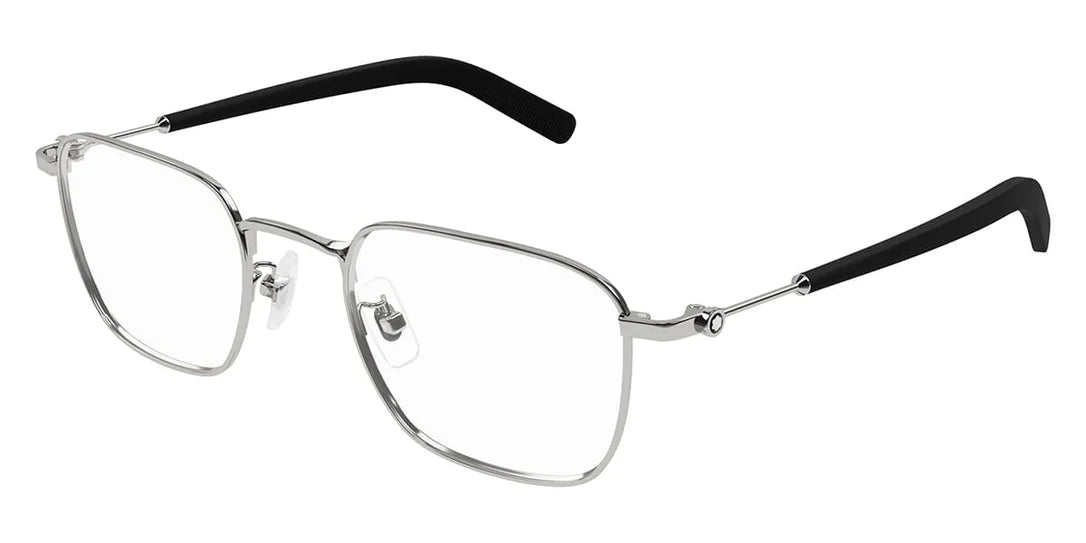 Montblanc MB389O Square Eyeglasses in Ruthenium, front view