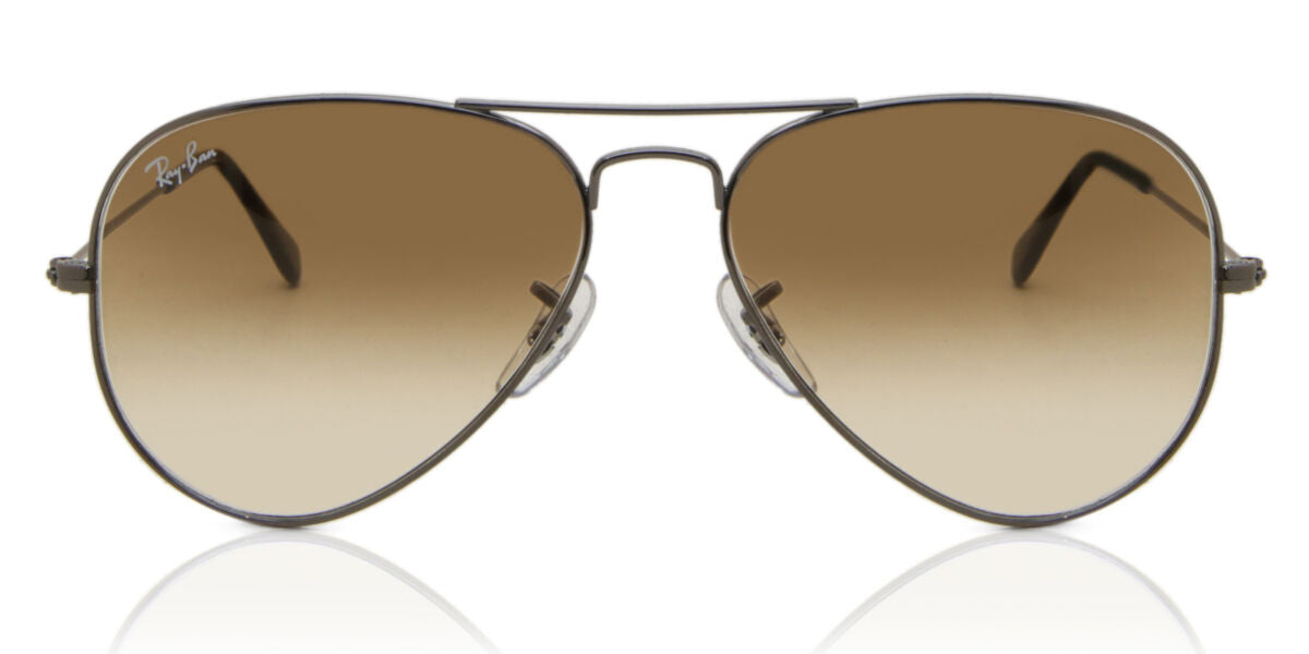 Ray-Ban RB3025I Aviator Sunglasses in Brown Gunmetal, front view