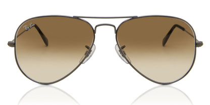Ray-Ban RB3025I Aviator Sunglasses in Brown Gunmetal, front view