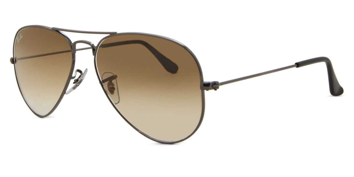 Ray-Ban RB3025I Aviator Sunglasses in Brown Gunmetal, side view