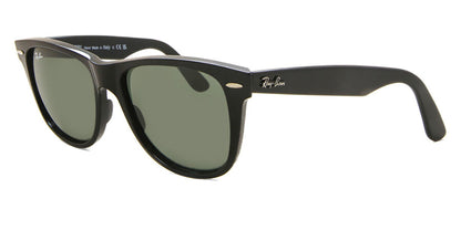 Ray-Ban RB2140 Wayfarer Sunglasses in Green / Black, side view