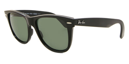 Ray-Ban RB2140 Wayfarer Sunglasses in Green Polarized / Black, side view
