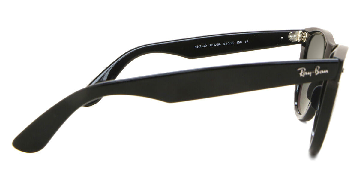 Ray-Ban RB2140 Wayfarer Sunglasses in Green Polarized / Black, angle view